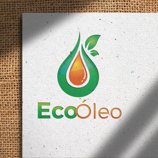 Logo EcoÓleo em papel reciclado
